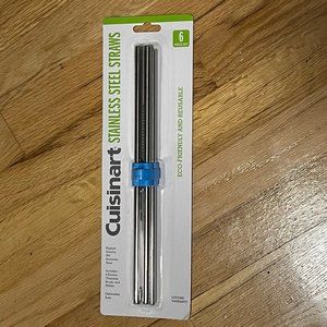 Cuisinart 6 Piece Stainless Steel Straw Set
